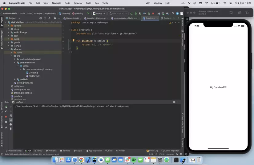 figure 8: Run iOS Simulator right on Android Studio without XCode