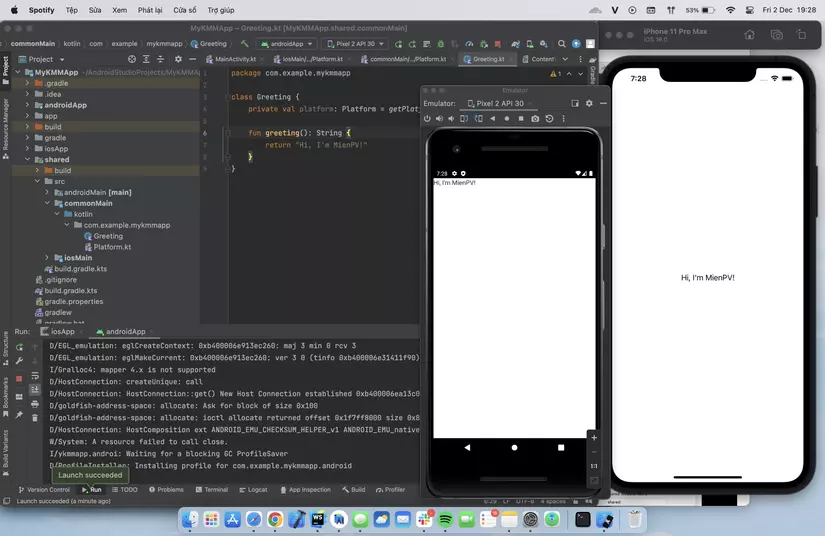 figure 9: Kotlin Multiplatform Mobile Project